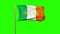 Ireland flag with title waving in the wind