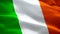 Ireland flag video waving in wind. Realistic Irish Flag background. Ireland Flag Looping Closeup 1080p Full HD 1920X1080 footage.