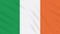 Ireland flag waving cloth background, loop