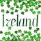 Ireland green phrase word lettering typographic