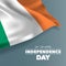 Ireland happy independence day greeting card, banner, horizontal vector illustration