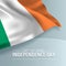 Ireland happy independence day greeting card, banner, vector illustration