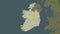 Ireland highlighted. Topo French