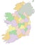 Ireland - Highly detailed editable political map.