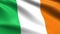 Ireland Looping Flag 4K, with waving fabric texture