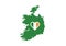 Ireland outline map country shape state borders national symbol flag