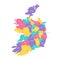 Ireland political map of administrative divisions