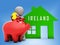 Ireland Real Estate Property Icon Illustrating Home Purchase Or Renting - 3d Illustration