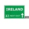 IRELAND road sign isolated on white
