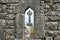 Ireland ruins window and cross