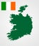 Ireland vector map silhouette and vector flag of Ireland.