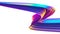 Iridescent abstract background with holographic ribbon fluid twisted shape