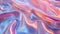 Iridescent Crinkled Fabric with smooth waves. Soft pastel pink, gold, blue background. AI Generated