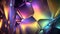 Iridescent Crystal holographic texture Background, Multicolored Rainbow Glass Light Leaks Background