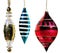 Iridescent glass ornaments