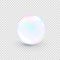 Iridescent pearl bubble isolated on transparent background. Realistic water serum or collagen droplet. Vector