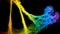 Iridescent rainbow binary polygon Digital DNA molecule colorful Loop alpha