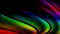 Iridescent smooth wavy stripes with neon glow lines on a black background.