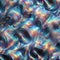 Iridescent waves: abstract piece with dynamic blue and orange, generative ai