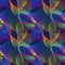 Iridescent wavy seamless pattern. Swatch of multicolor lines for trendy textile design