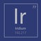 Iridium Ir chemical element icon