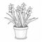 Iris Coloring Page: Easy-to-color Haworthia Fasciata Plant For Kids