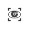 Iris recognition vector icon