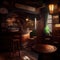 Irish Bar, Old Pub, Ireland Tourist Place, Vintage Europe Restaurant, Abstract Generative Ai Illustration