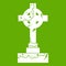 Irish celtic cross icon green