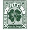 Irish Celtic design, Celtic-style clover and slogan Erin Go Bragh, illustration on the theme of St. Patricks day