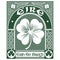 Irish Celtic design, Celtic-style clover and slogan Erin Go Bragh, illustration on the theme of St. Patricks day