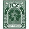 Irish Celtic design, Celtic-style clover and slogan Erin Go Bragh, illustration on the theme of St. Patricks day