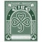 Irish Celtic design in vintage, retro style, and Celtic-style clover, illustration on the theme of St. Patricks day