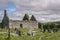 Irish cemetery with dilapidated church, County Kerry, Ireland