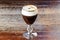 Irish coffee cocktail