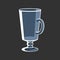 Irish Coffee cocktail drink glass empty vector illustration