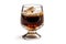 Irish Coffee On White Background. Generative AI