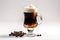 Irish Coffee On White Background. Generative AI
