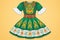 irish dance dress with intricate celtic patterns