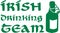 Irish drinking team with beer bottle