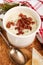 Irish fine dinning, white bean soup with bacon