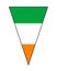 Irish Flag As Bunting Triangle