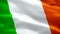 Irish flag Closeup 1080p Full HD 1920X1080 footage video waving in wind. National Dublin 3d Irish flag waving. Sign of Ireland sea