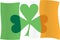 Irish flag & Irish shamrock