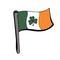 Irish Flag with shamrock