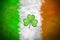 Irish Flag with Shamrock