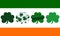 Irish Flag with Shamrocks