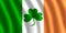 IRISH FLAG WITH TREBOL FLUTTERING