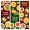 Irish food, Ireland cuisine cartoon vector banners