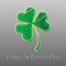 Irish four leaf lucky clovers background for Happy St. Patrick s Day.